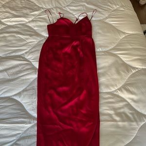 Red express midi dress